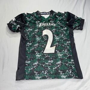 Champro Eagles Football Jersey Youth‎ Small Green Black Digital Camo Number 2